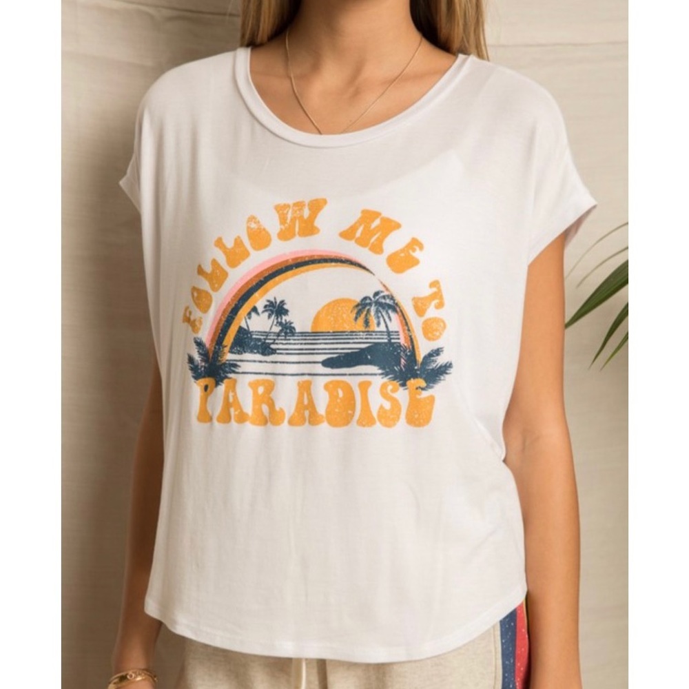 NEW “Paradise " soft Graphic Tee - Picture 3 of 10